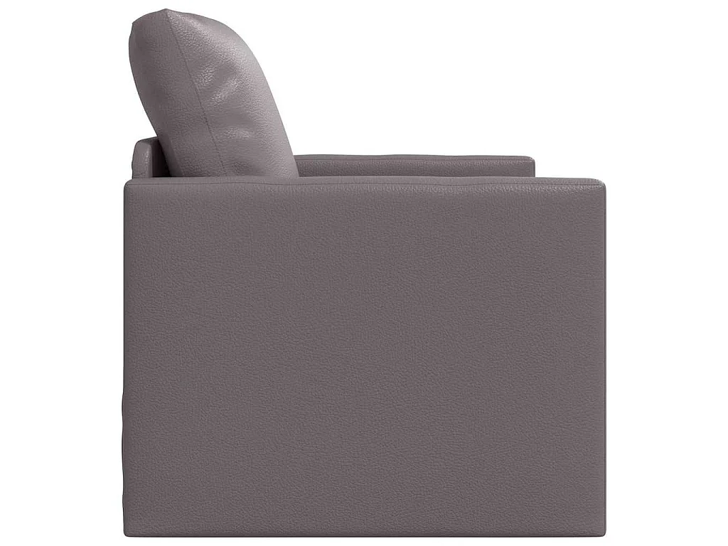 Sofa Lit de Sol avec coussin Gris 74 x 77 x 81 cm Faux cuir