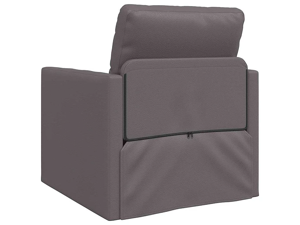 Sofa Lit de Sol avec coussin Gris 74 x 77 x 81 cm Faux cuir