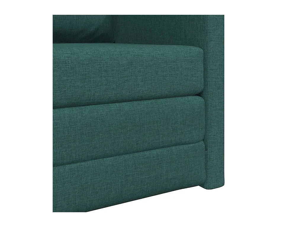 Divano letto con cuscino Tessuto verde scuro 74 x 77 x 81 cm