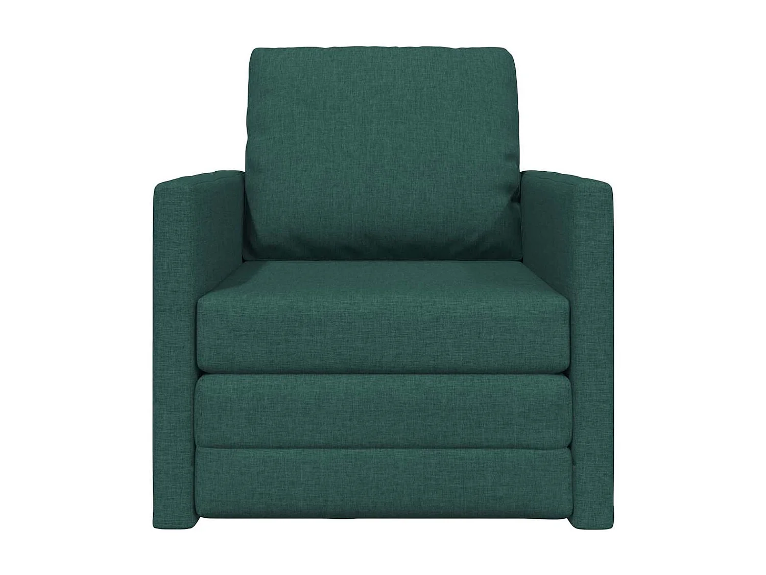 Canapé-lit avec coussin Vert foncé 74 x 77 x 81 cm tissu