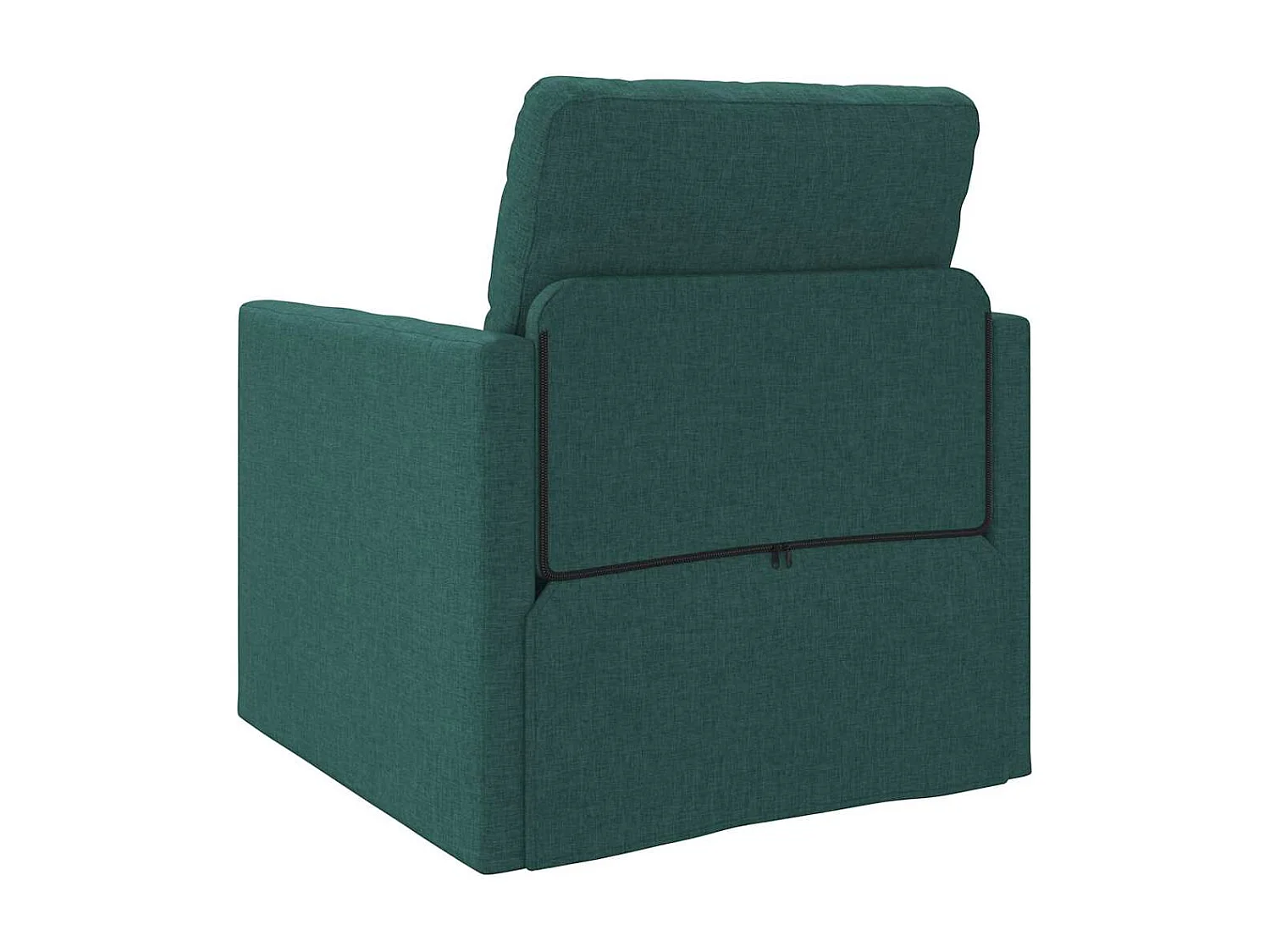 Canapé-lit avec coussin Vert foncé 74 x 77 x 81 cm tissu