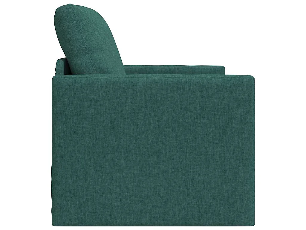 Canapé-lit avec coussin Vert foncé 74 x 77 x 81 cm tissu