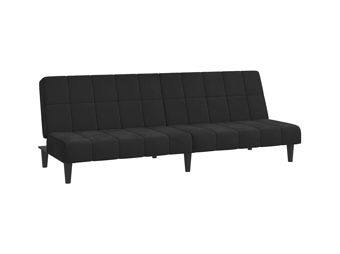 Sofá cama de 2 plazas de terciopelo negro