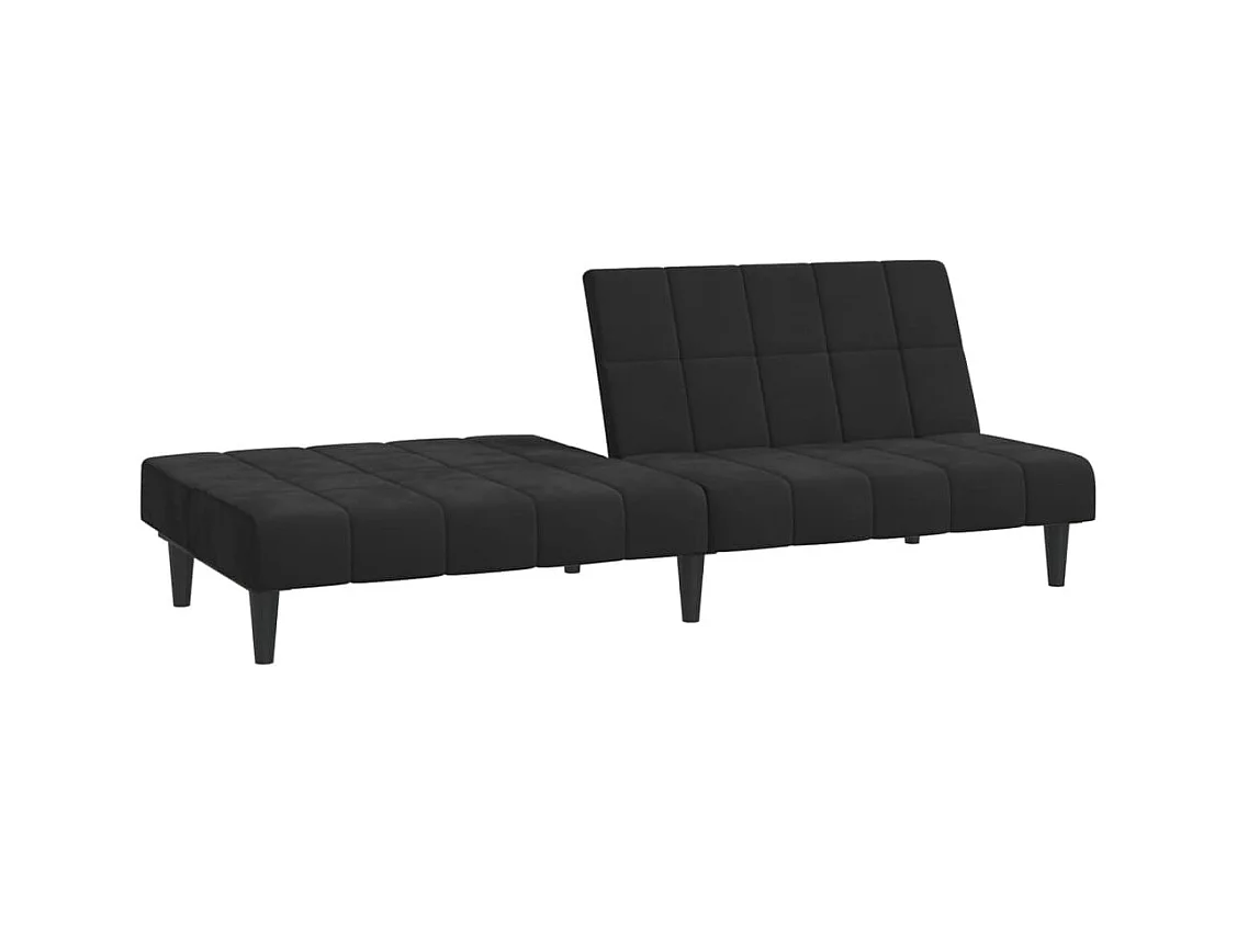 Sofá cama de 2 plazas de terciopelo negro