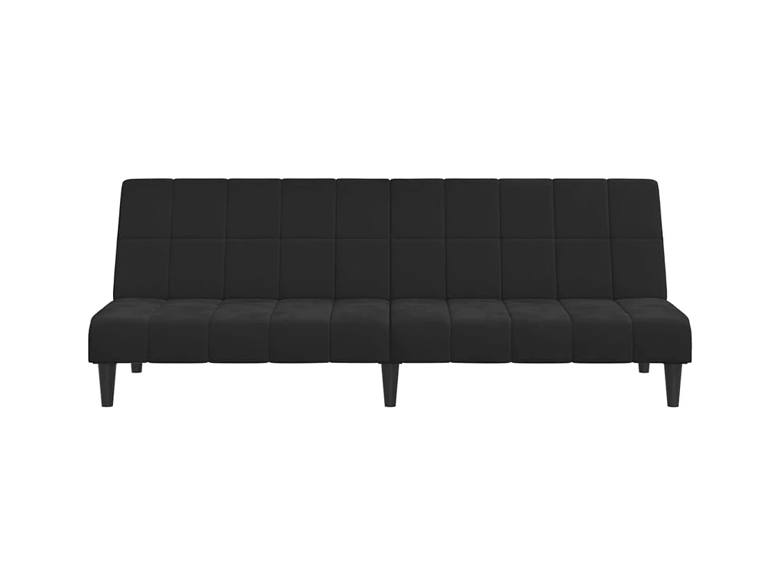 Sofá cama de 2 plazas de terciopelo negro