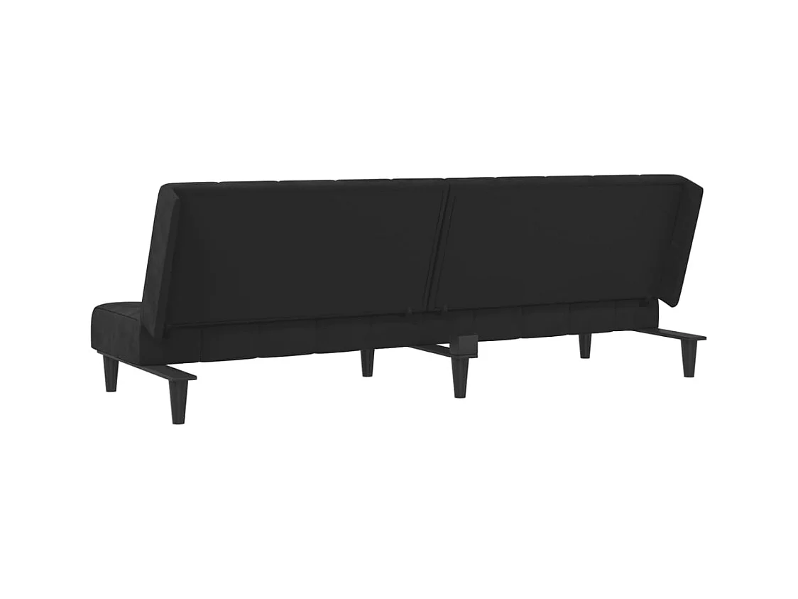Sofá cama de 2 plazas de terciopelo negro