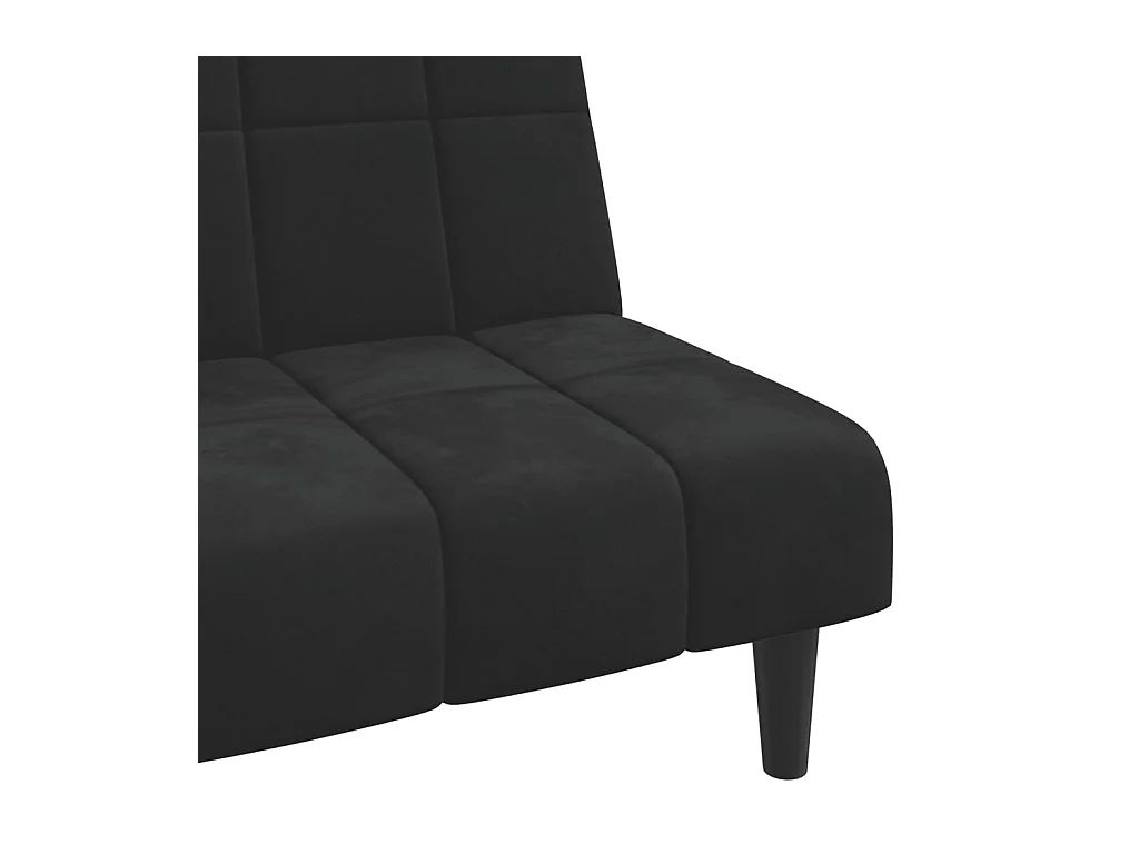 Sofá cama de 2 plazas de terciopelo negro