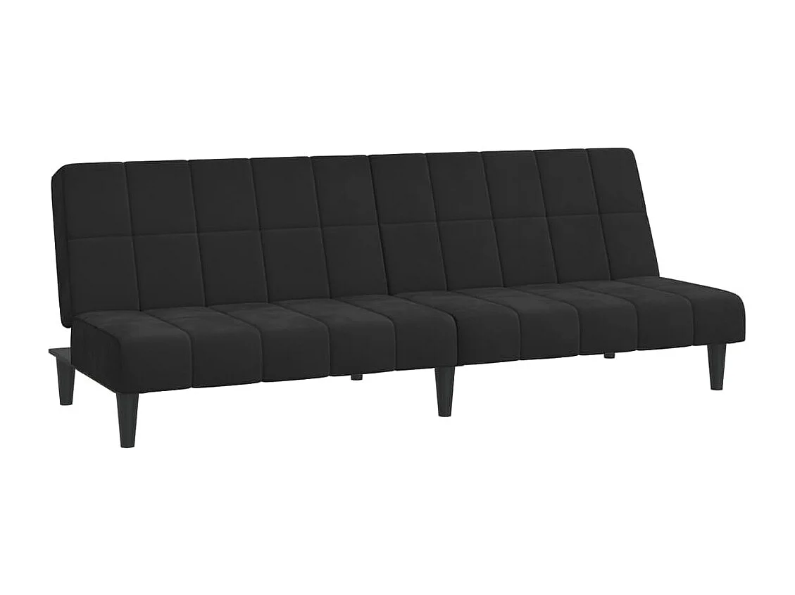 Sofá cama de 2 plazas de terciopelo negro