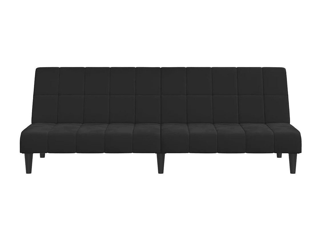 Sofá cama de 2 plazas de terciopelo negro