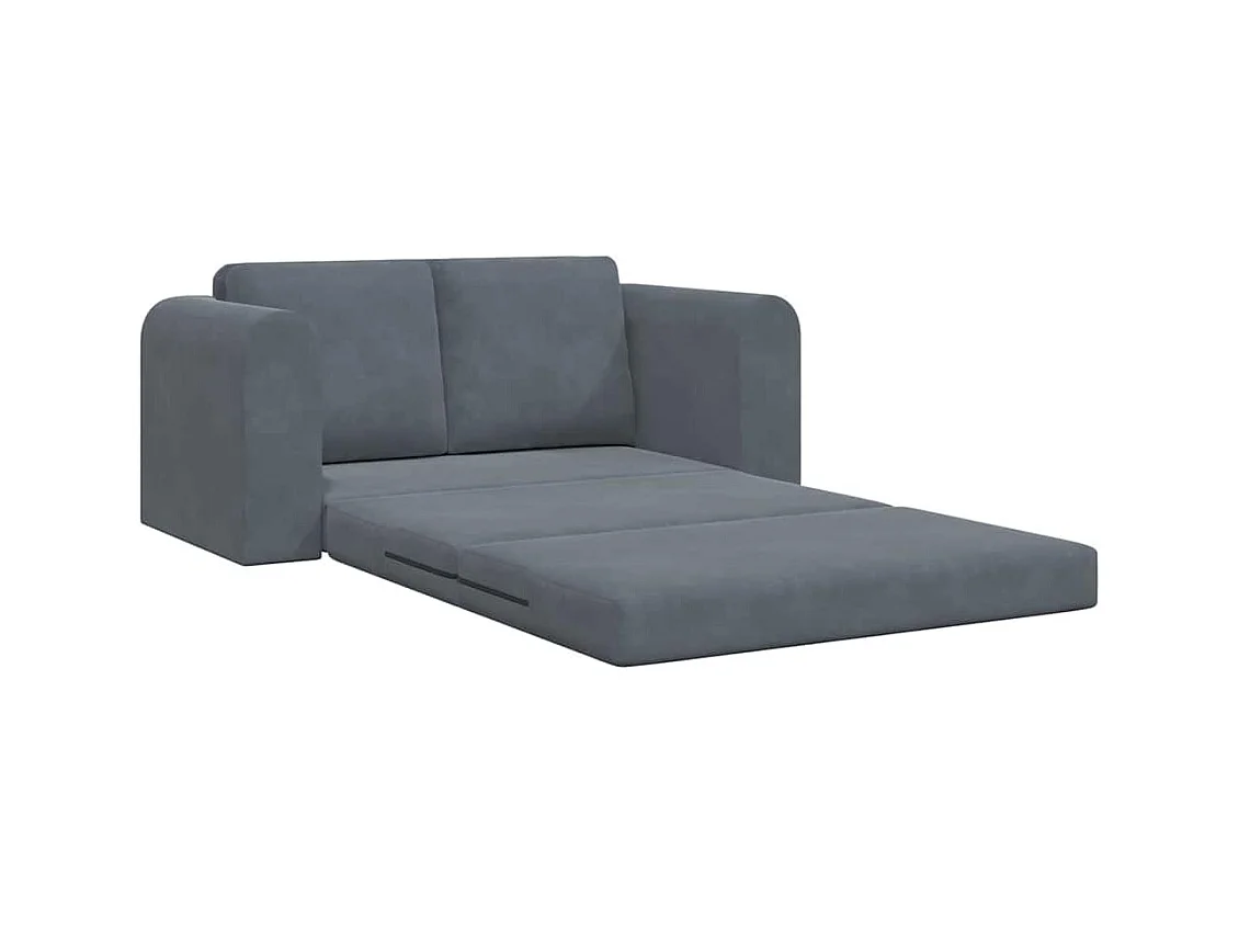 Dunkelgraues Schlafsofa 148 x 71 x 83 cm Samt