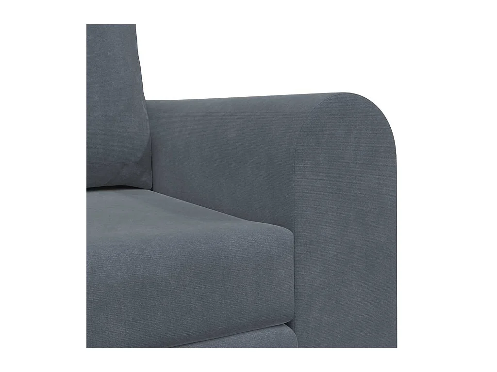 Dunkelgraues Schlafsofa 148 x 71 x 83 cm Samt