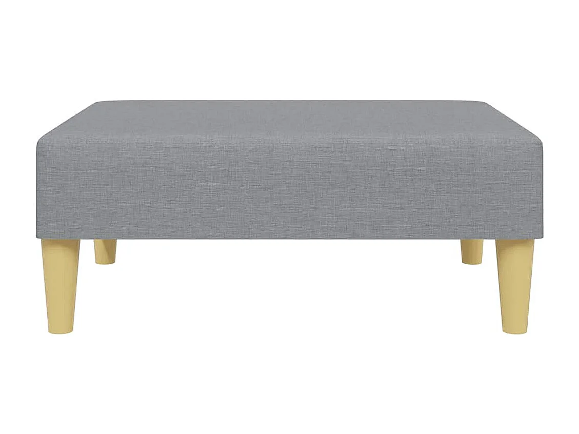 Sofá cama de 2 plazas con reposapiés en tejido gris claro