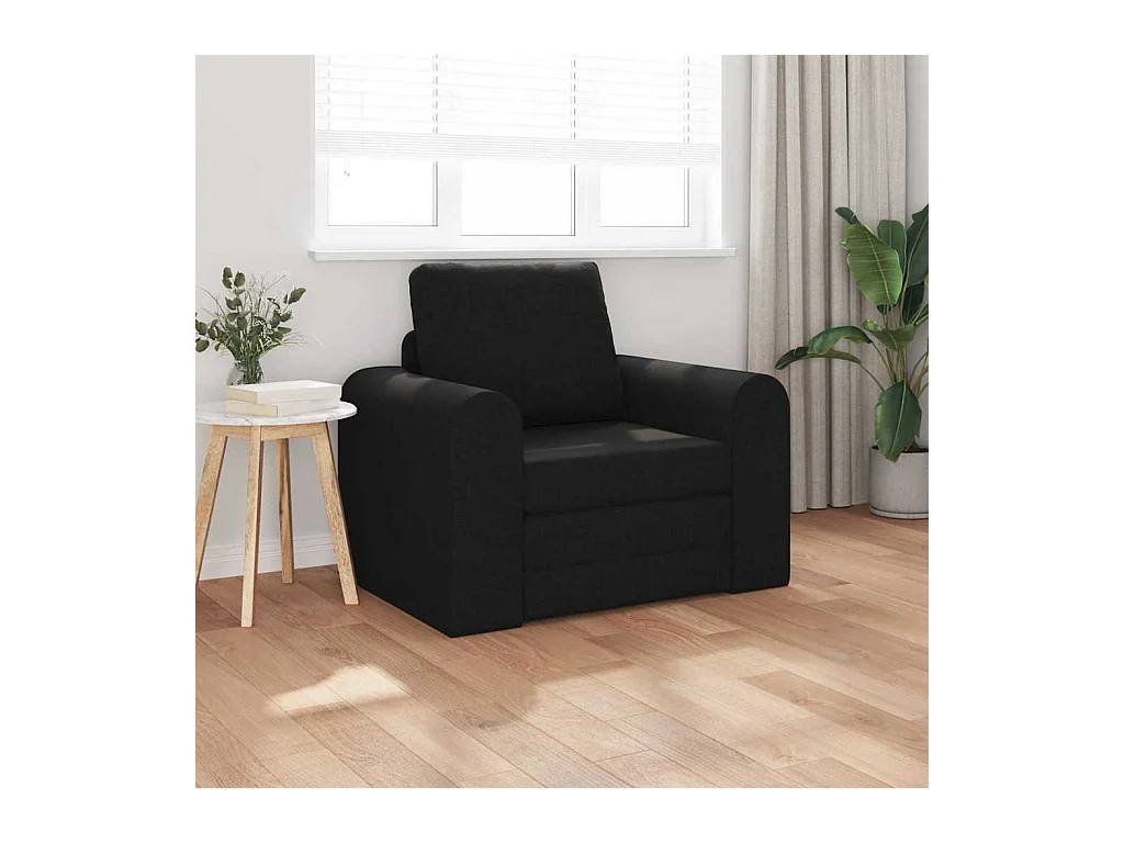 Divano letto nero 98 x 71 x 83 cm tessuto