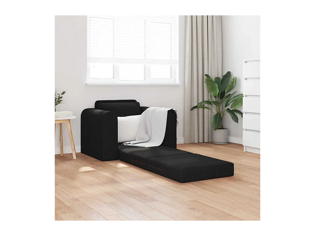 Divano letto nero 98 x 71 x 83 cm tessuto