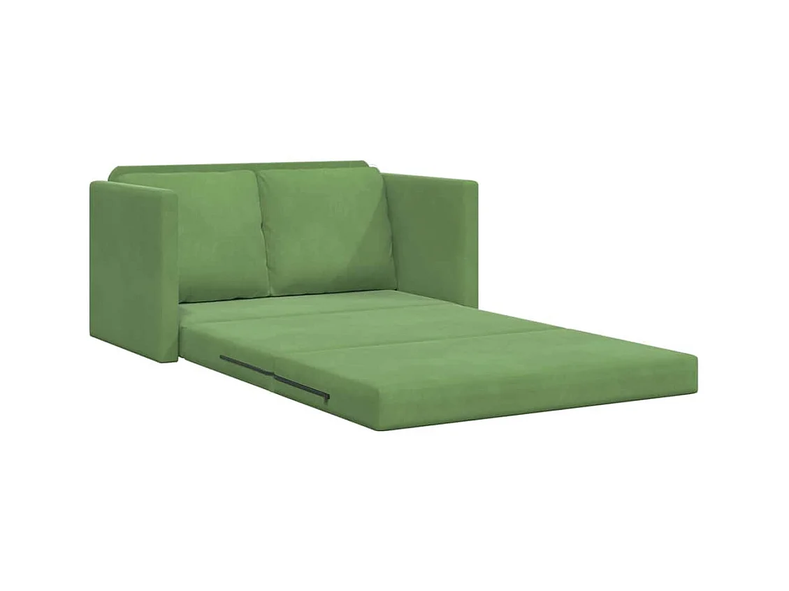 Divano letto con cuscino Verde chiaro 122 x 70 x 60 cm Velluto