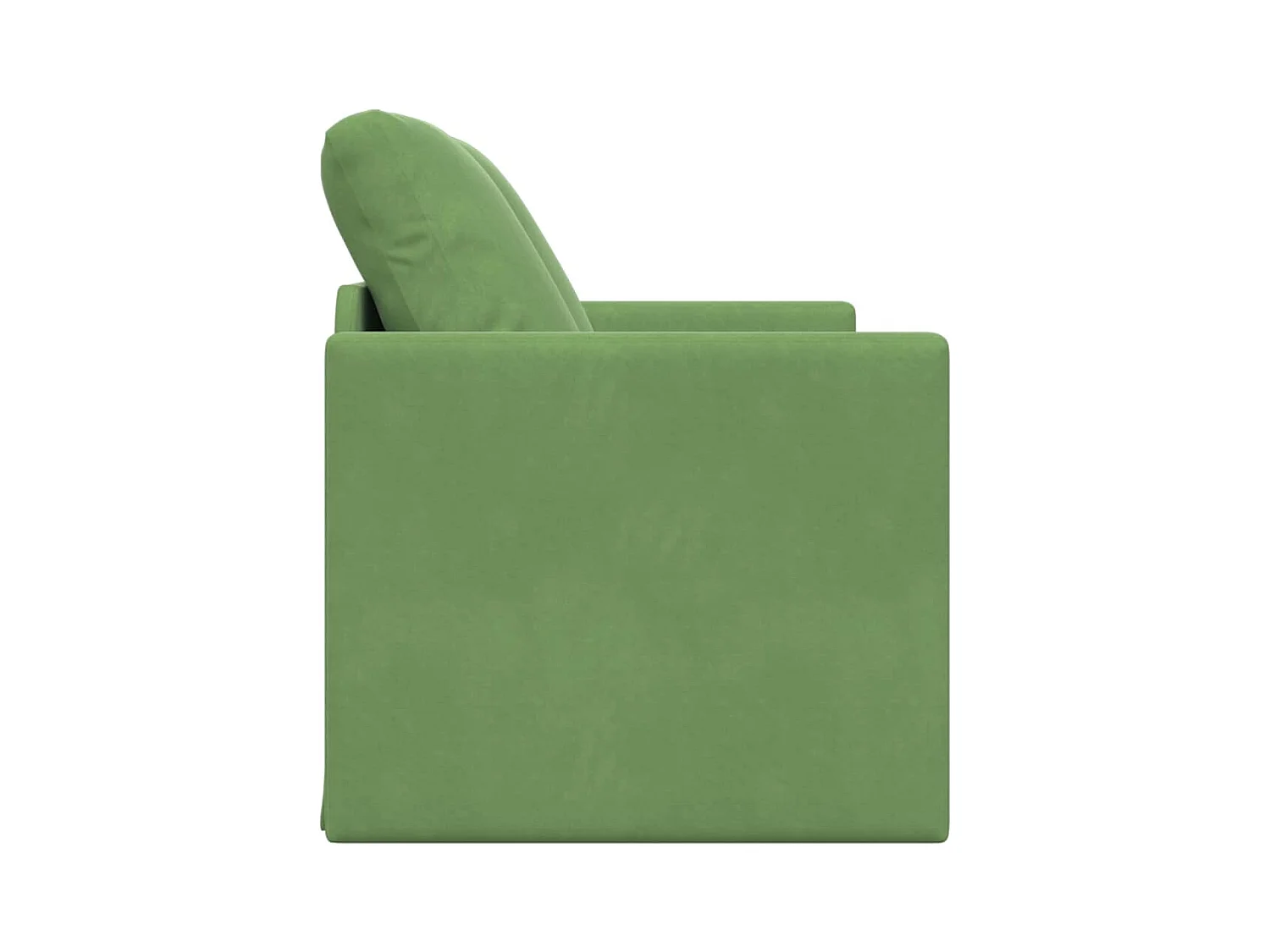 Divano letto con cuscino Verde chiaro 122 x 70 x 60 cm Velluto