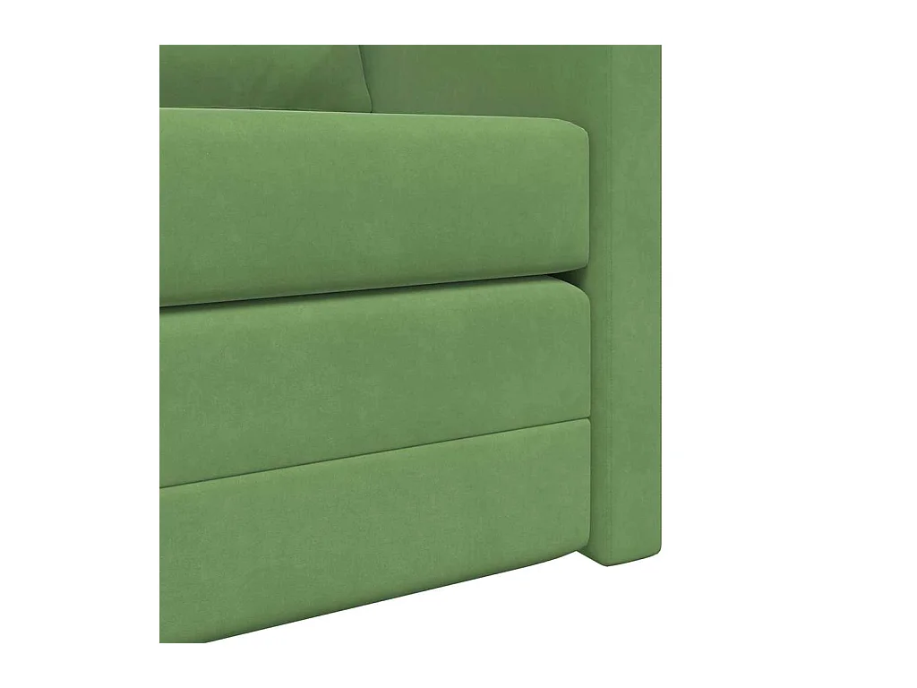 Divano letto con cuscino Verde chiaro 122 x 70 x 60 cm Velluto