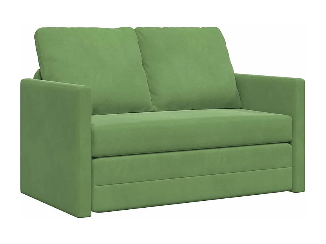 Canapé-lit avec coussin Vert clair 122 x 70 x 60 cm Velours