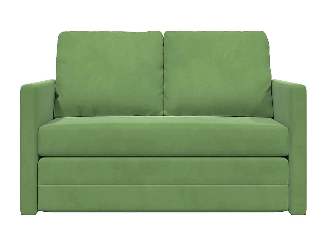 Canapé-lit avec coussin Vert clair 122 x 70 x 60 cm Velours