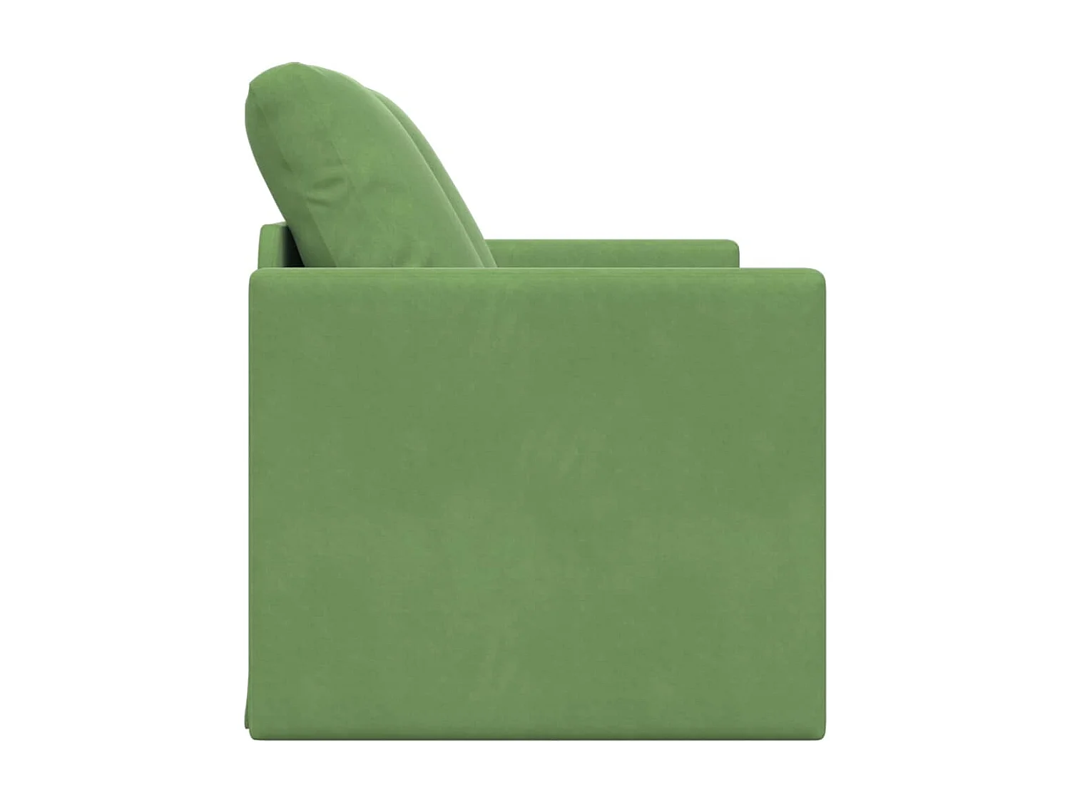 Canapé-lit avec coussin Vert clair 122 x 70 x 60 cm Velours