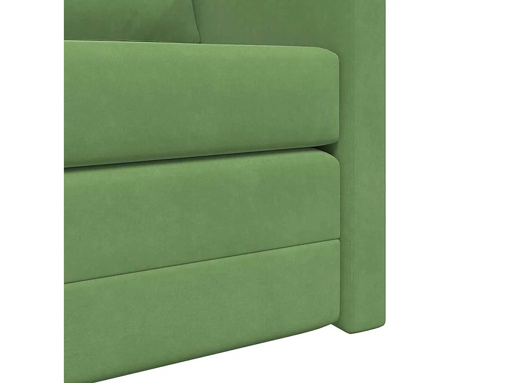 Canapé-lit avec coussin Vert clair 122 x 70 x 60 cm Velours