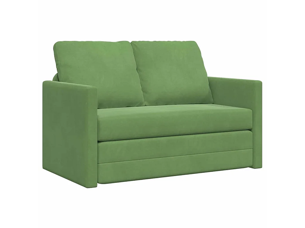 Canapé-lit avec coussin Vert clair 122 x 70 x 60 cm Velours