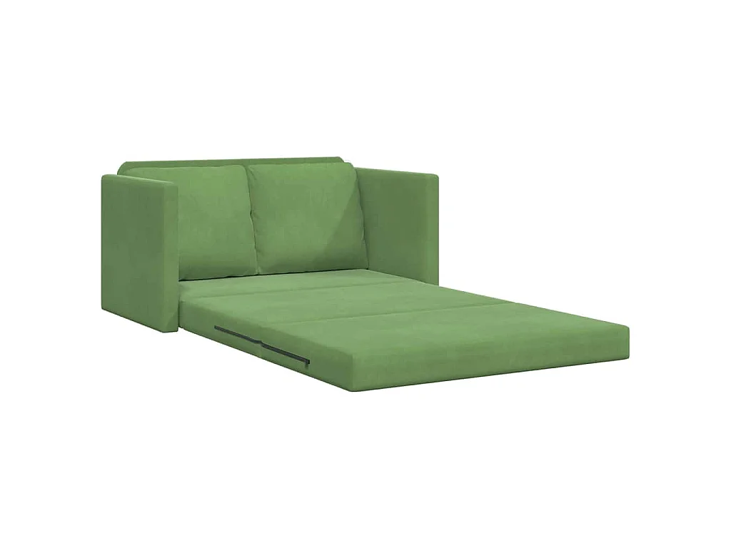 Canapé-lit avec coussin Vert clair 122 x 70 x 60 cm Velours