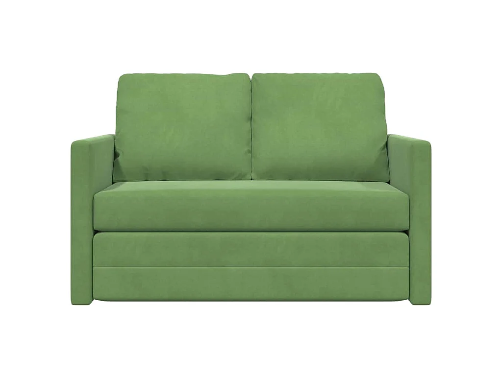 Canapé-lit avec coussin Vert clair 122 x 70 x 60 cm Velours