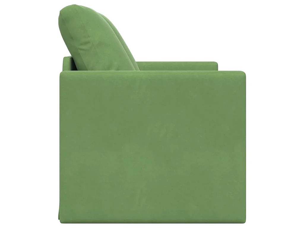 Canapé-lit avec coussin Vert clair 122 x 70 x 60 cm Velours