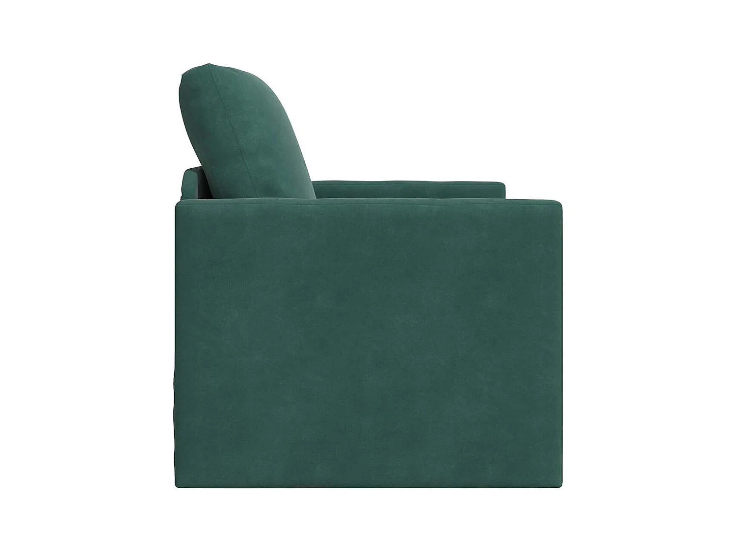 Divano letto con cuscino Verde scuro 74 x 77 x 81 cm Velluto