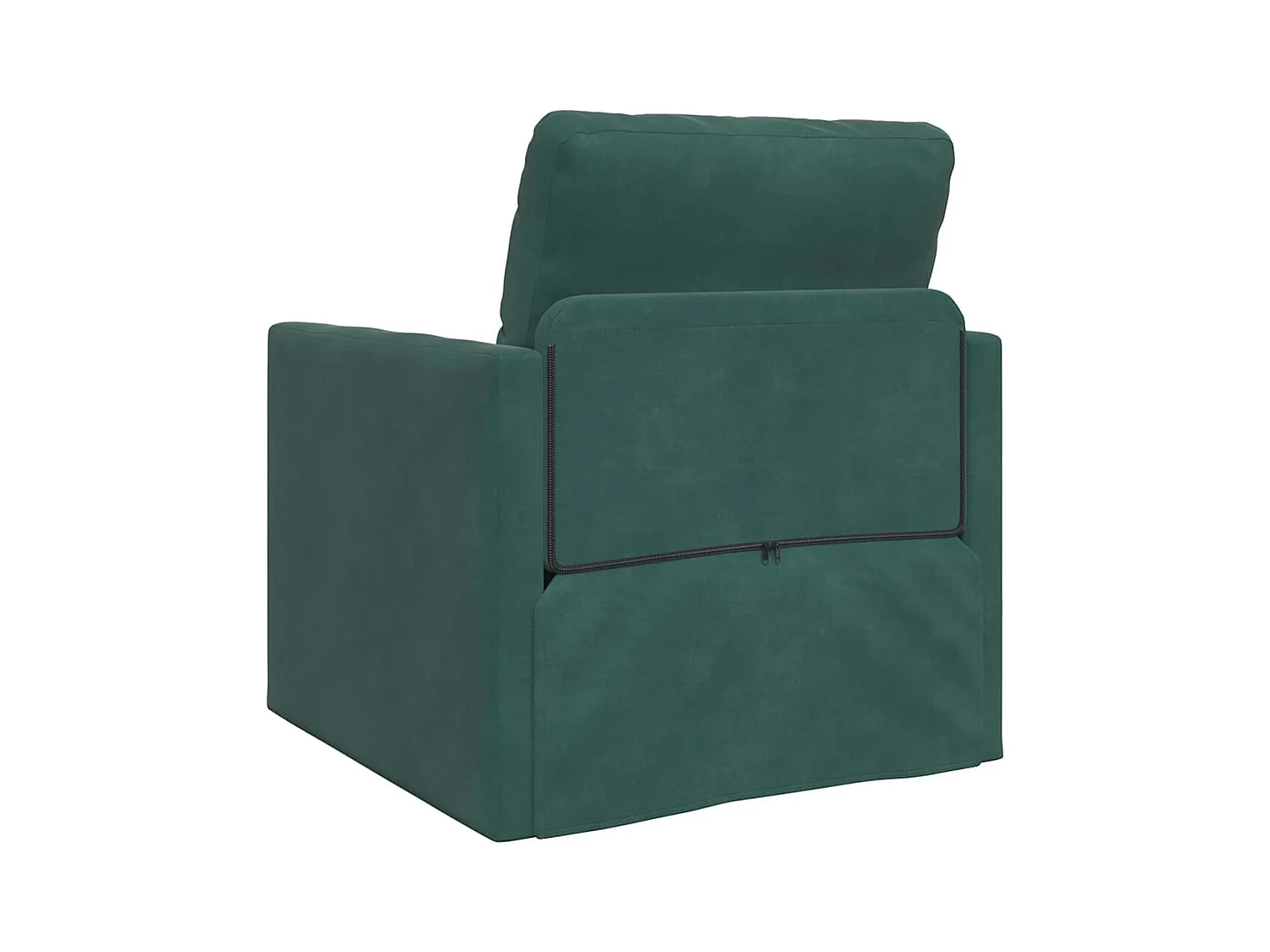Divano letto con cuscino Verde scuro 74 x 77 x 81 cm Velluto