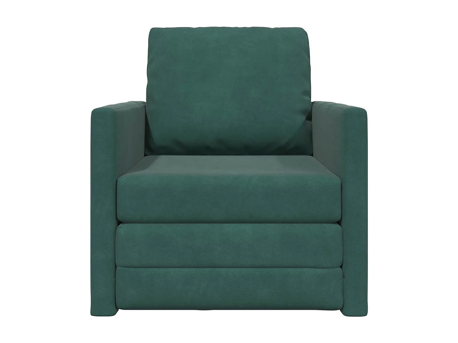 Canapé-lit avec coussin Vert foncé 74 x 77 x 81 cm Velours