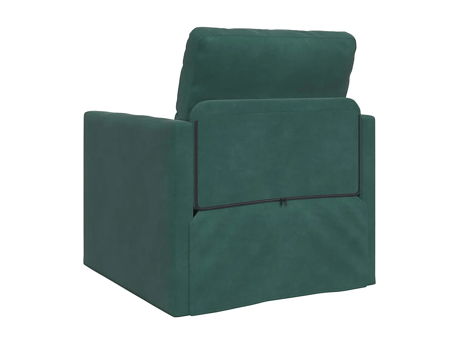 Canapé-lit avec coussin Vert foncé 74 x 77 x 81 cm Velours