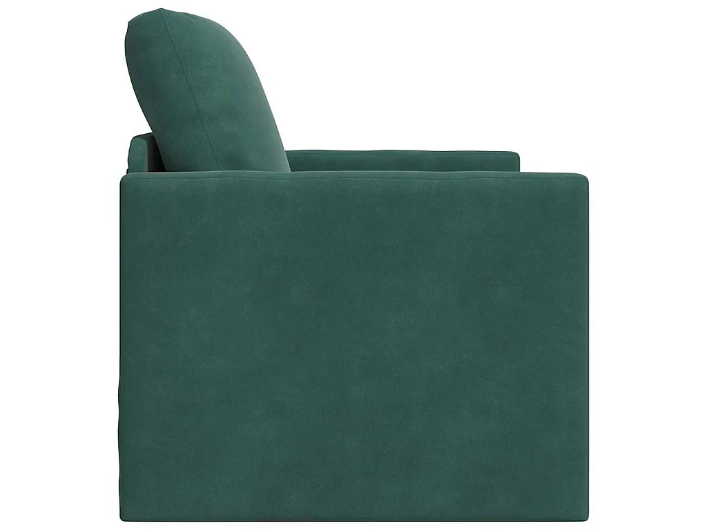 Canapé-lit avec coussin Vert foncé 74 x 77 x 81 cm Velours