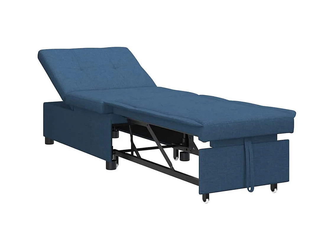 Divano letto blu 194 x 67 x 37 cm tessuto