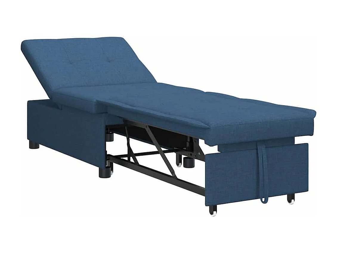 Canapé-Lit Bleu 194 x 67 x 37 cm tissu