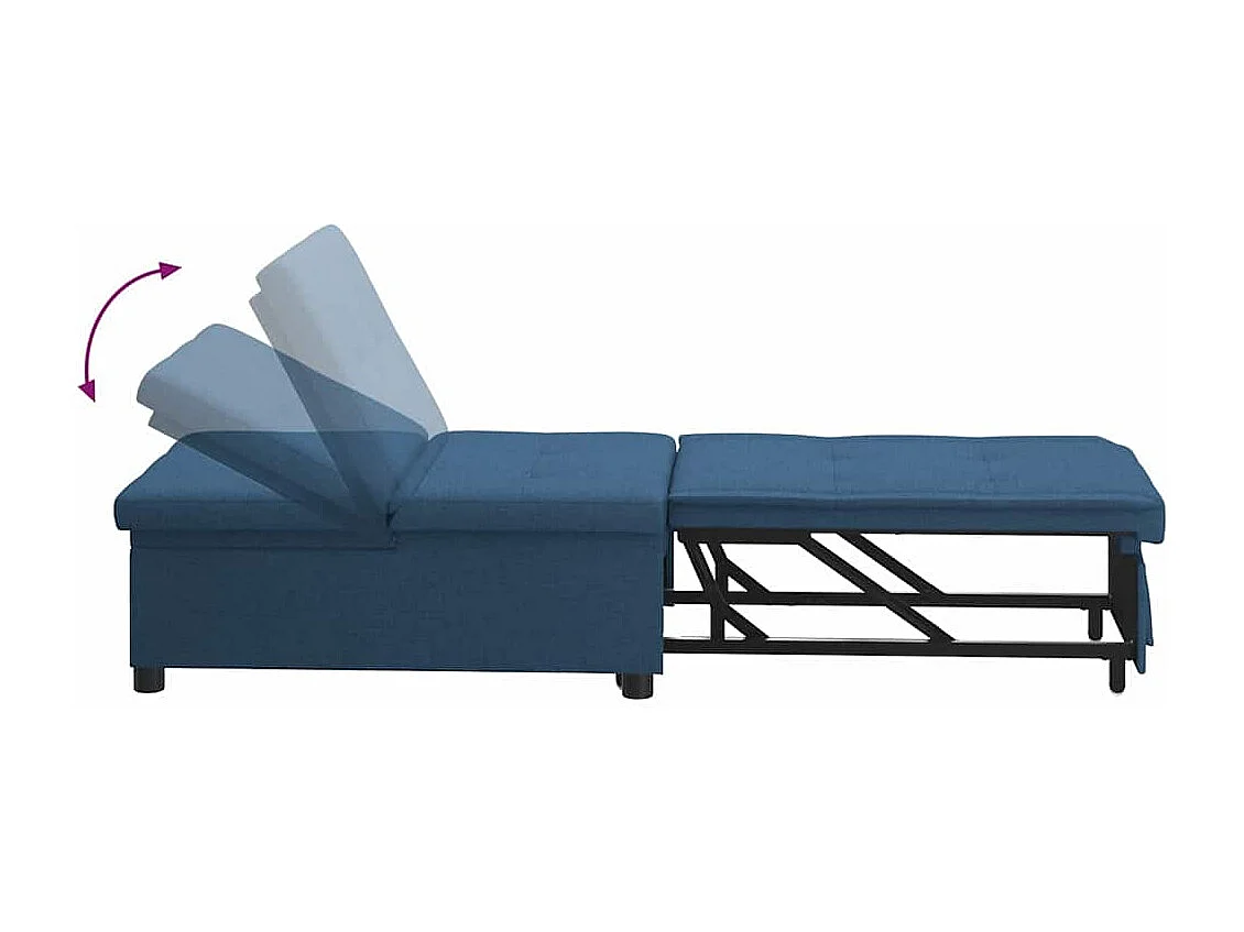 Canapé-Lit Bleu 194 x 67 x 37 cm tissu