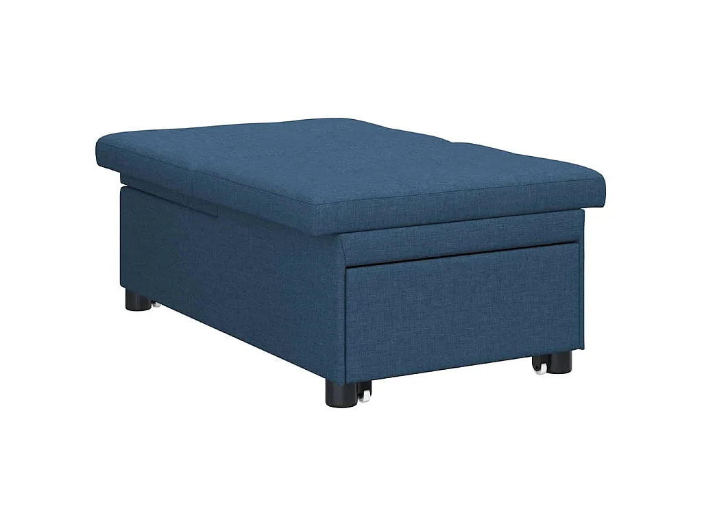 Canapé convertible 2 places en tissu bleu LIT 194x67x37 cm