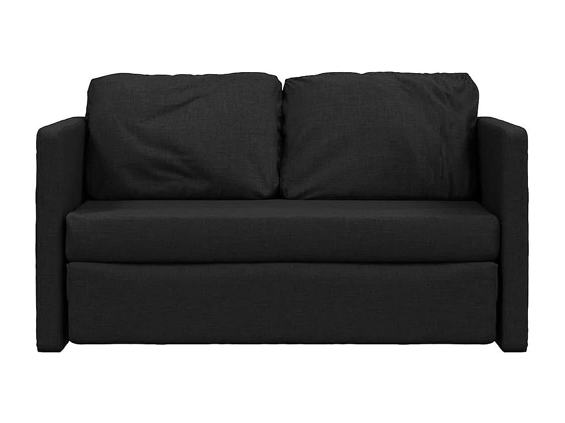 Sofá cama 2 en 1 negro 112x174x55 cm tela