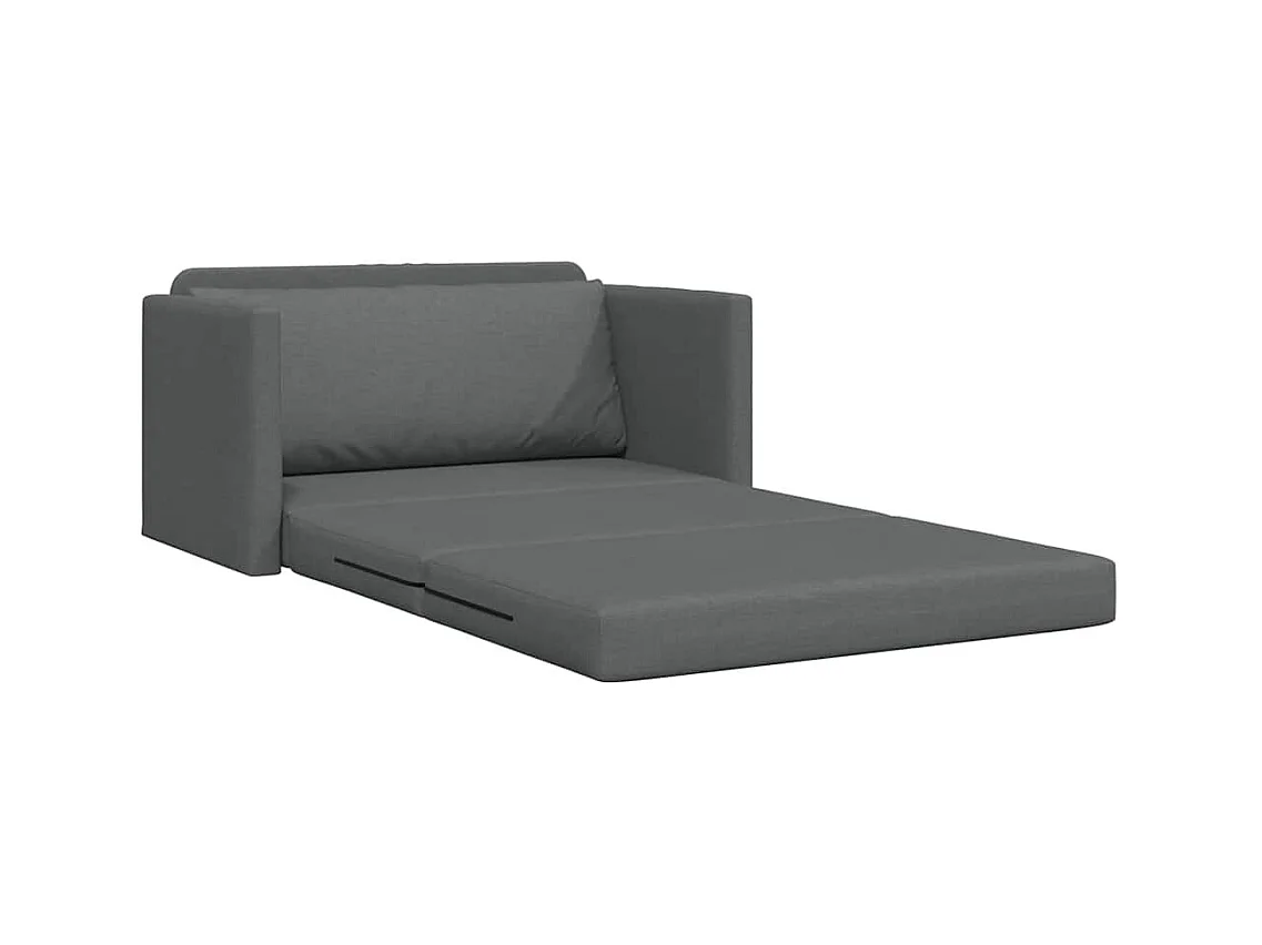 Divano letto grigio scuro 124 x 71 x 78 cm tessuto
