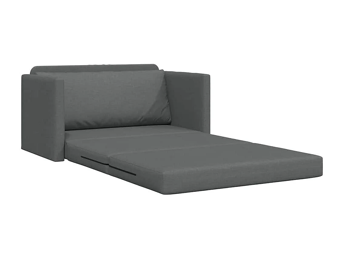 Canapé-Lit Gris foncé 124 x 71 x 78 cm tissu