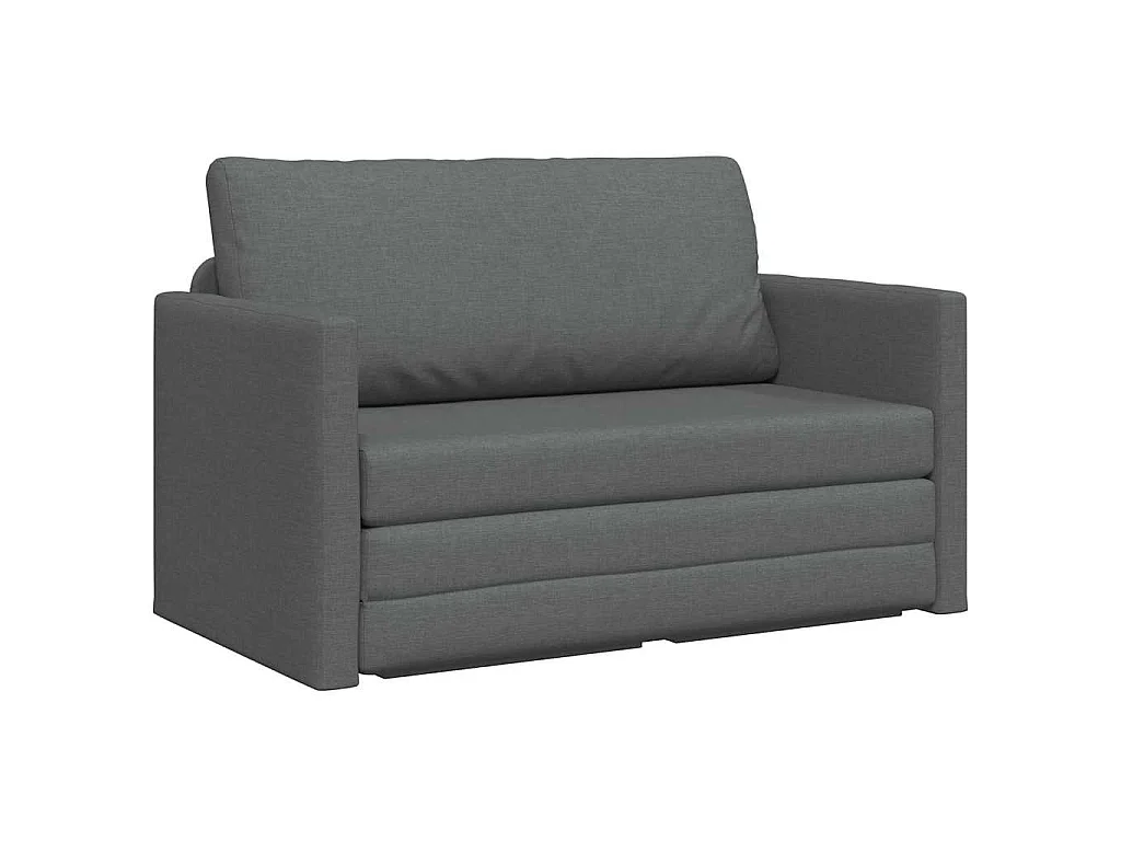 Canapé convertible 2 places en tissu gris LIT 124x71x78 cm