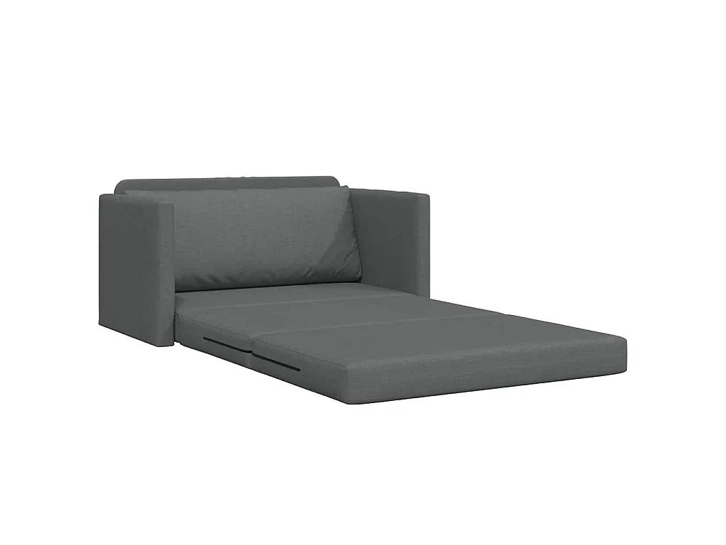 Canapé convertible 2 places en tissu gris LIT 124x71x78 cm