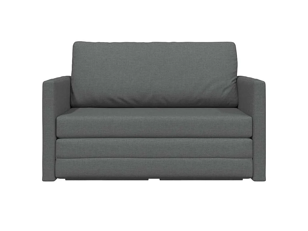Canapé convertible 2 places en tissu gris LIT 124x71x78 cm