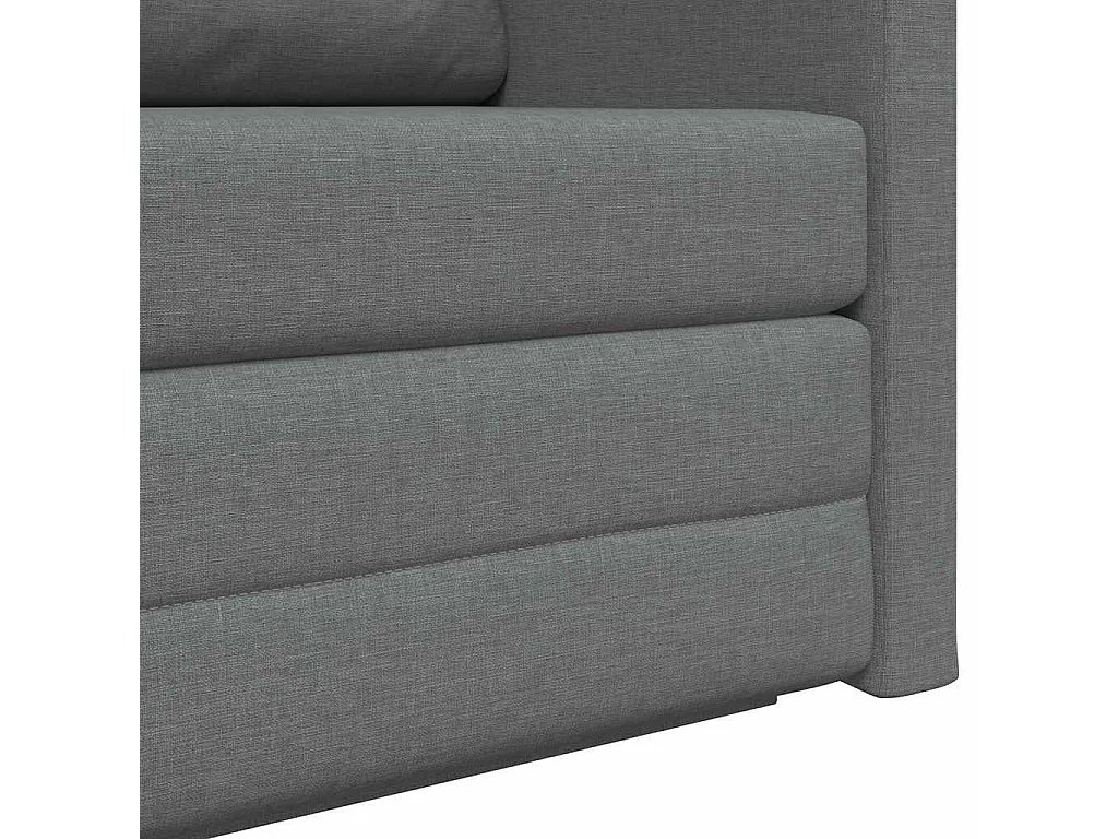 Canapé convertible 2 places en tissu gris LIT 124x71x78 cm