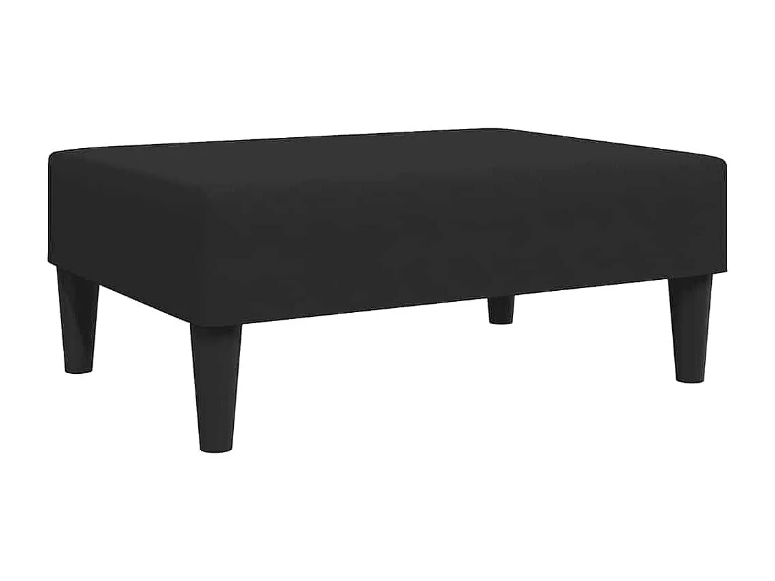 Sofá cama de 2 plazas con reposapiés de terciopelo negro