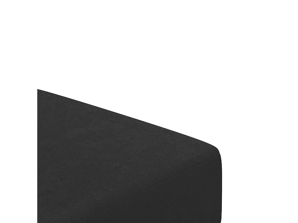 Sofá cama de 2 plazas con reposapiés de terciopelo negro