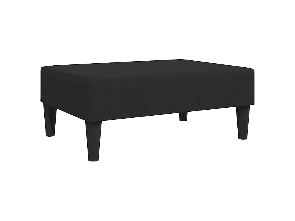 Sofá cama de 2 plazas con reposapiés de terciopelo negro