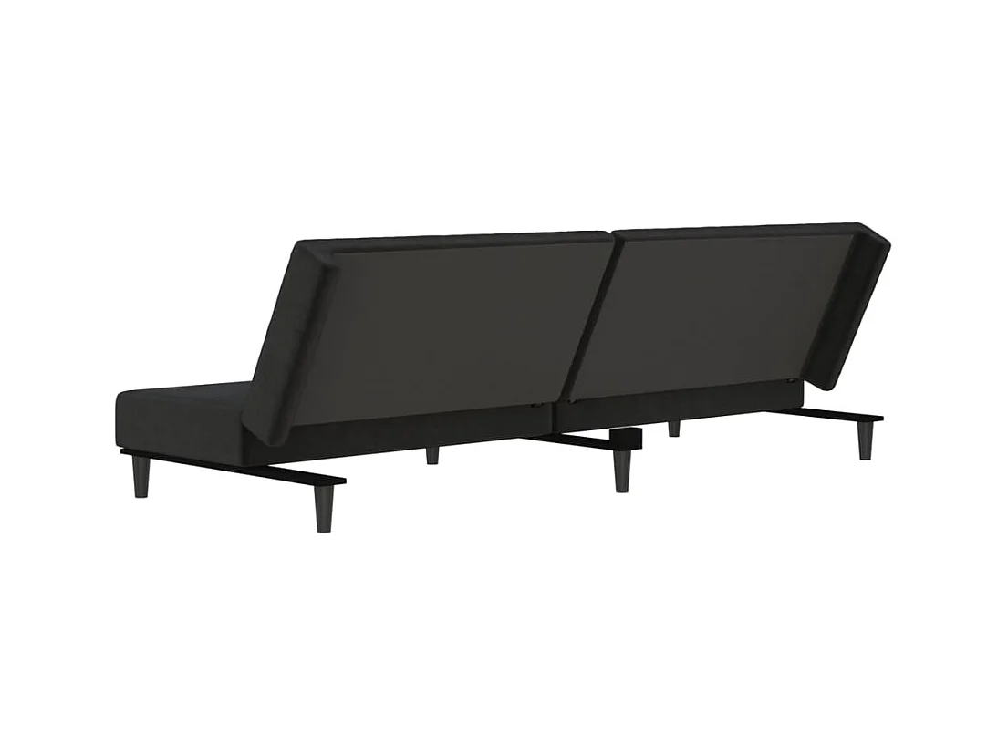 Sofá cama de 2 plazas de terciopelo negro