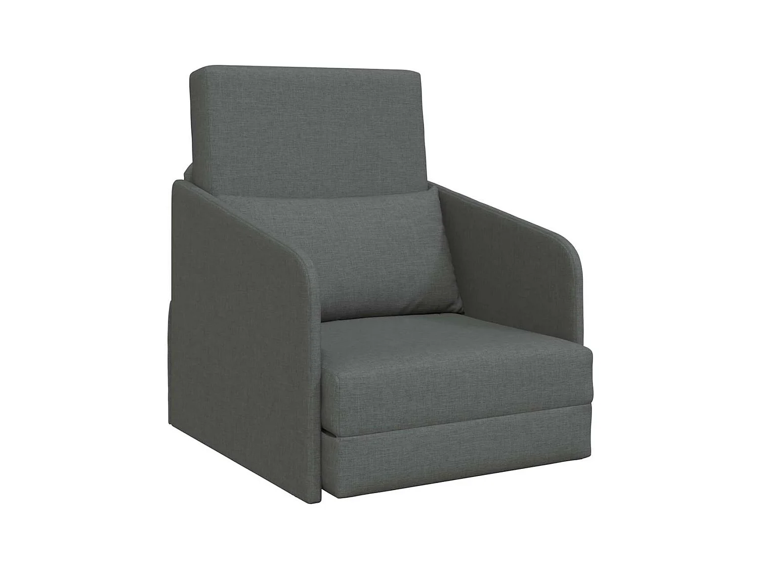 Divano letto grigio scuro 65 x 80 x 83 cm tessuto